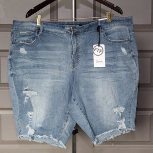 FTF Distressed Jeans Shorts
